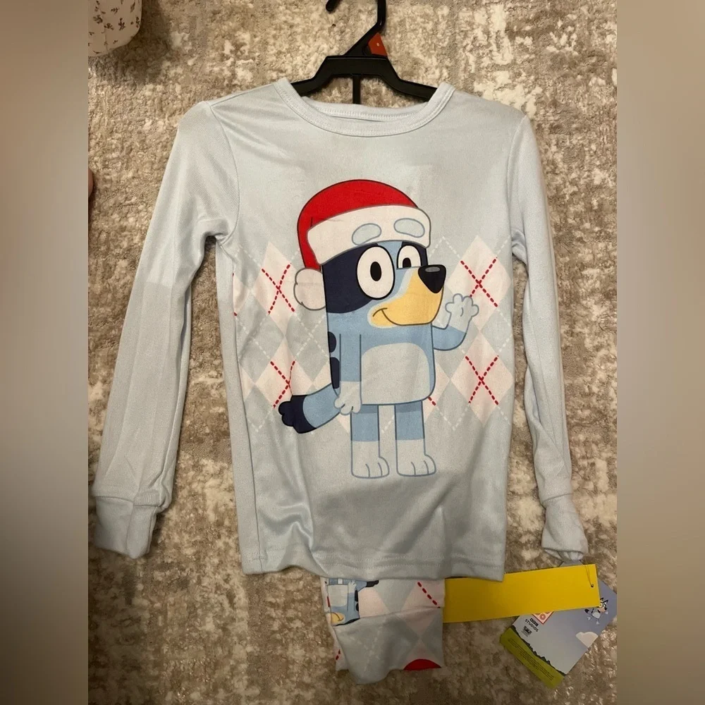 Bluey Kids Pajamas - Light Blue size 8-NWT